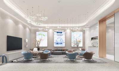 现代休息区3D模型下载